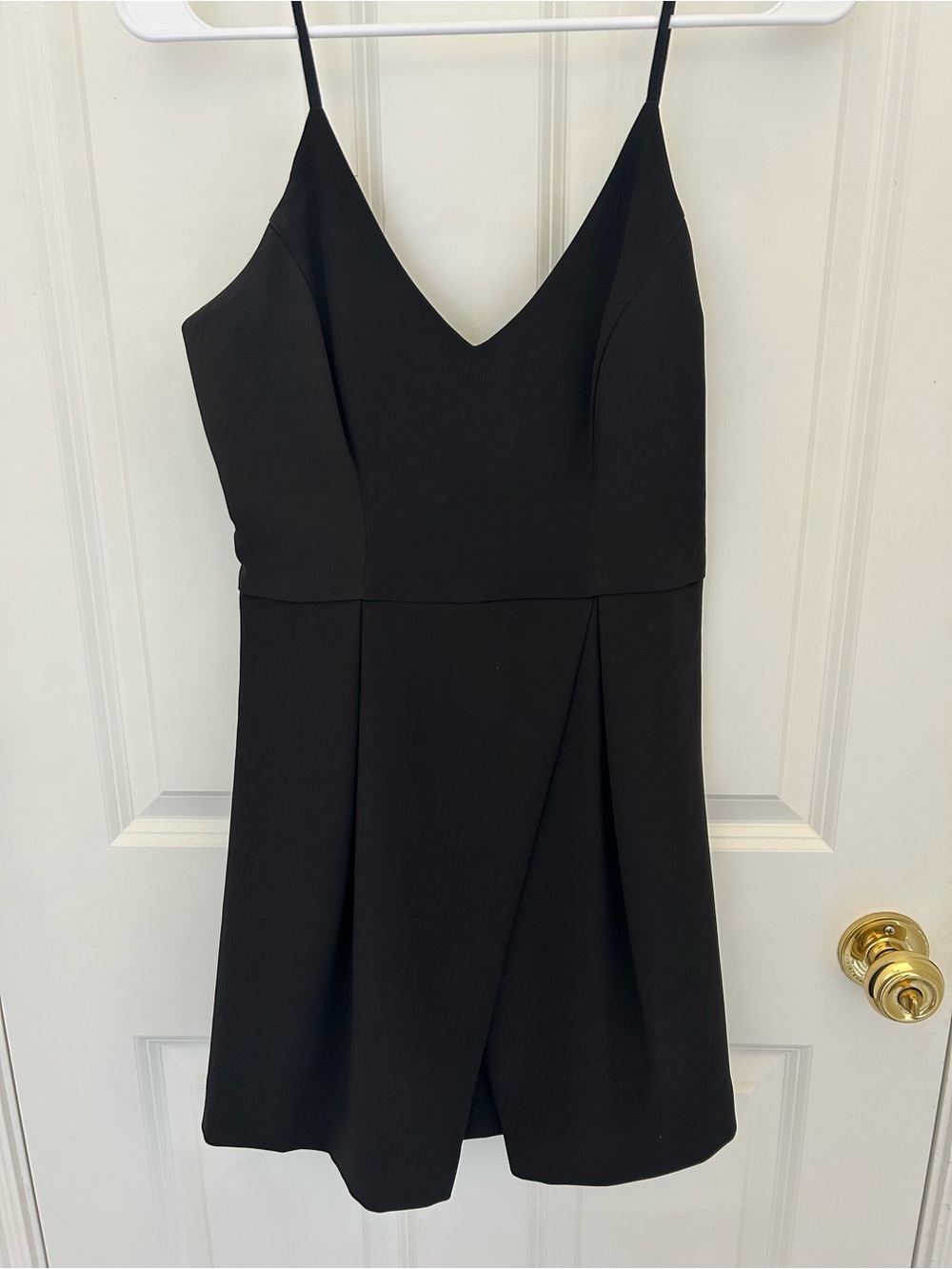 Gianni Bini Black V-Neck Spaghetti Strap Mini Dress